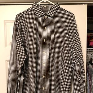Polo Ralph Lauren 2XLT black & white button down
